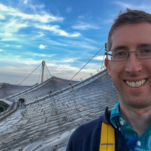 Me on the roof of the Munich Olympic Stadium