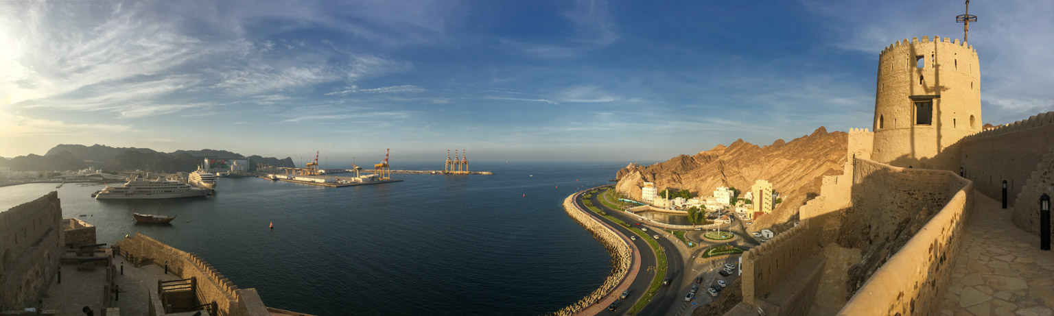 Mutrah and As Sultan Qaboos port from Mutrah Fort