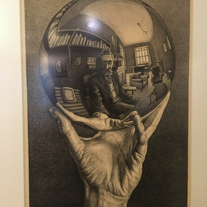 Hand with Reflecting Sphere, MC Escher