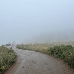 Foggy trail in Chautauqua Park