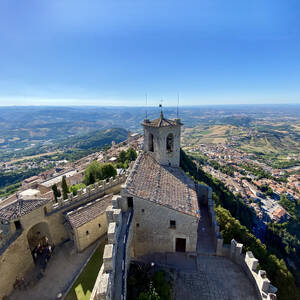View from atop the tower in San Marino