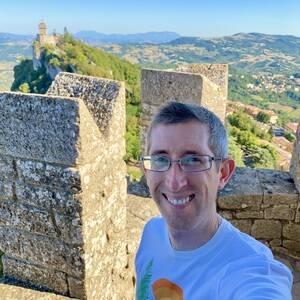 Me atop the first tower in San Marino