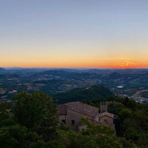 View from San Marino at sunset