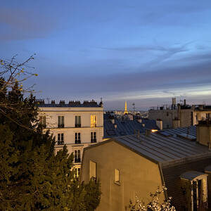 Rooftops of Paris at night