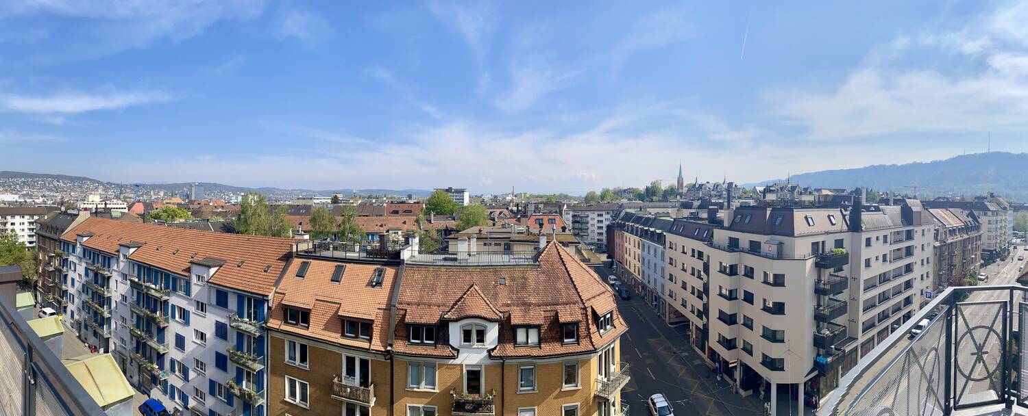 Panoramic view of the rooftops in Zurich