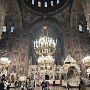 Interior of Patriarchal Cathedral St. Alexander Nevsky