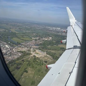 Flying into London Heathrow over Windsor Castle