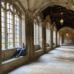 In the cloisters of Christ Church College