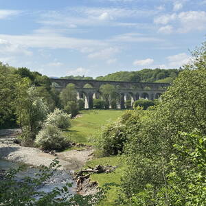 View of the Chirk Aqueduct and Viaduct