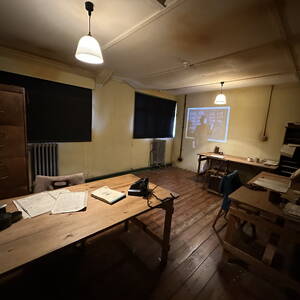 Reconstructed huts in Bletchley Park
