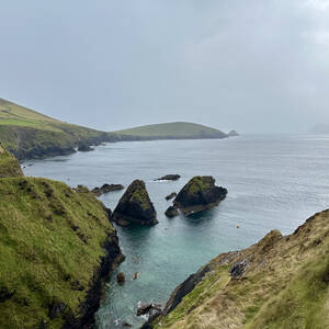 Slead Head rocks with a view of Dunmore Head