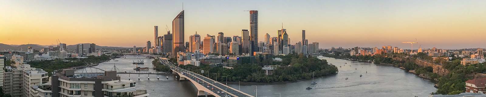 Brisbane sunset panorama