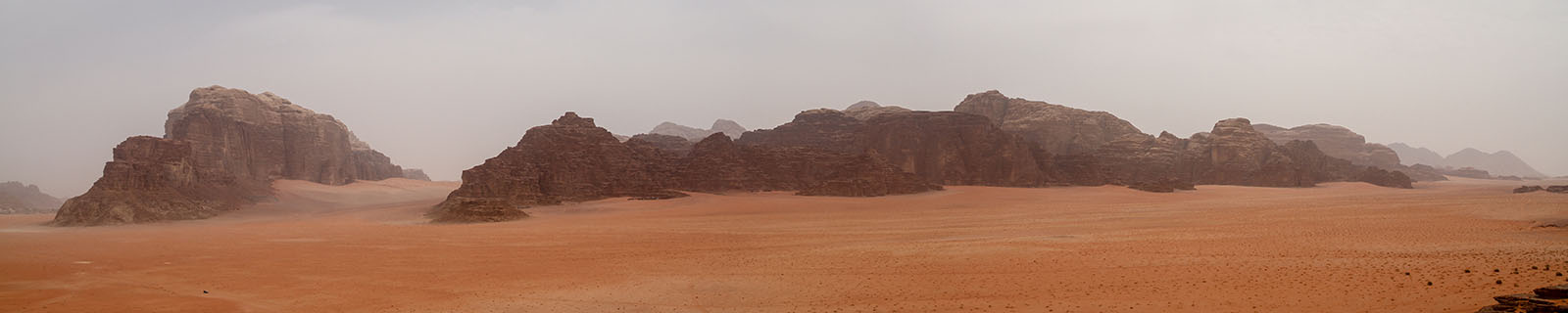 Panoramic view of Wadi Rum