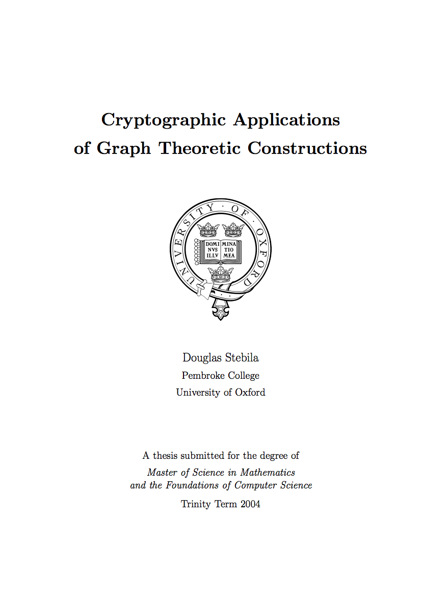 cryptographic applications thesis